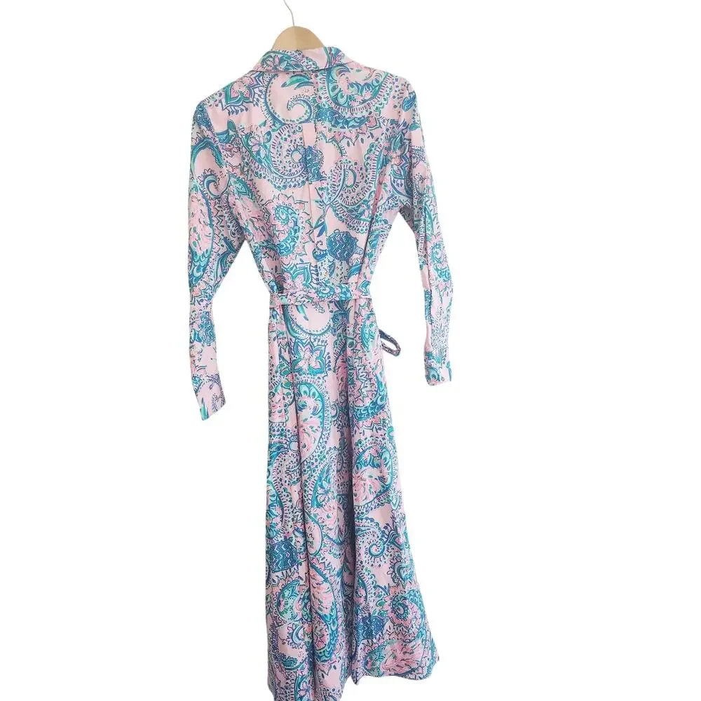 16 Lilly Pultizer maxi shirt dress - Picture 6 of 6